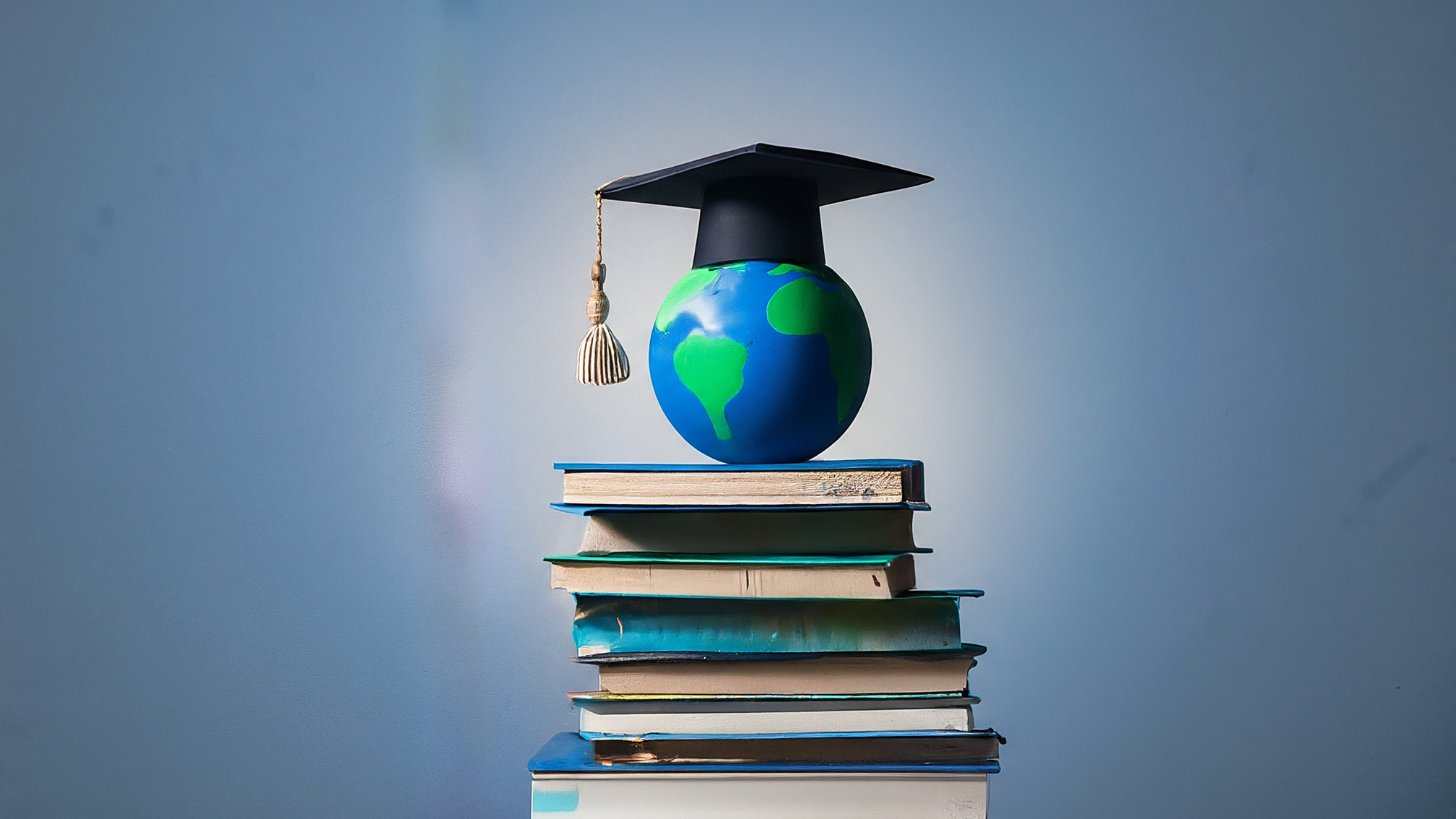 Professional educational image about Web3 education, blue colors